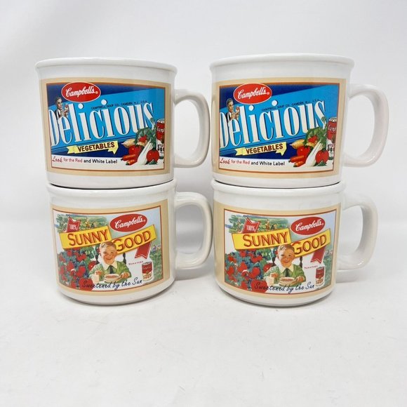 Campbell’s Soup Mugs For Houston Harvest 2005 Set of 4 Collectible 3.5” X 4” - Picture 2 of 8